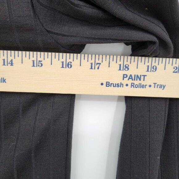 New Elodie Women Black Button Down Cropped Knit Long Sleeve Cardigan Small - Picture 8 of 10